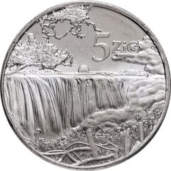 Zimbabwe-2024-5 Zig-Nikkelezett acél-UNC-Pénzérme