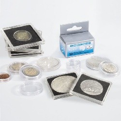 Coin capsules, holders, rolls